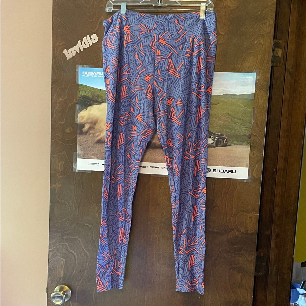Purple and Orange Patterned Leggings